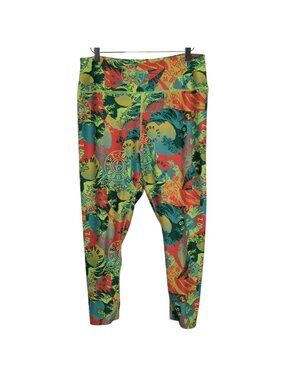 Zumba High Waist Ankle Leggings Womens Size XXL Bright Colorful Dance Activewear
